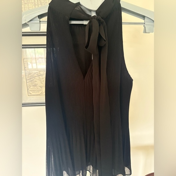 1. State Black Accordion Halter Top, Size Small - Picture 3 of 4